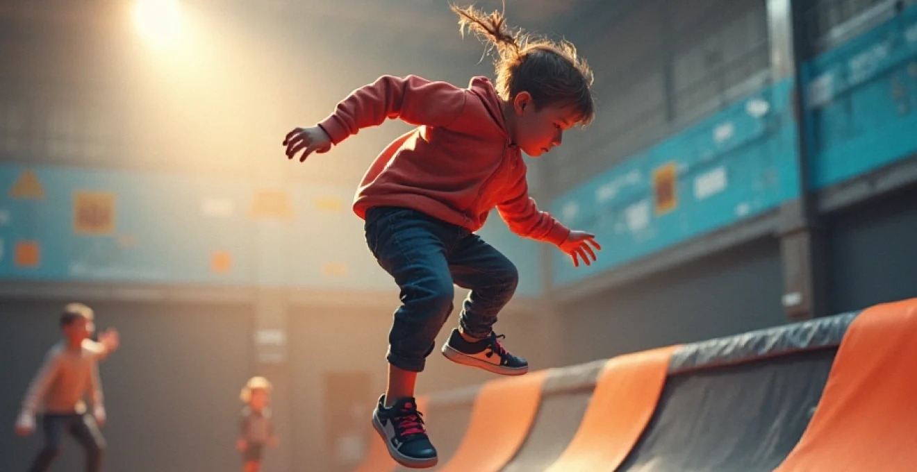 Springen im Trampolinpark