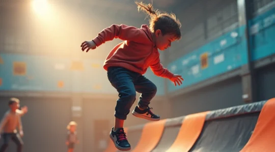 Springen im Trampolinpark